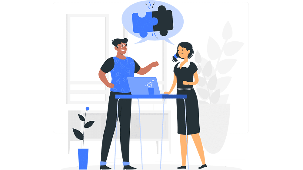 Office collaboration illustration