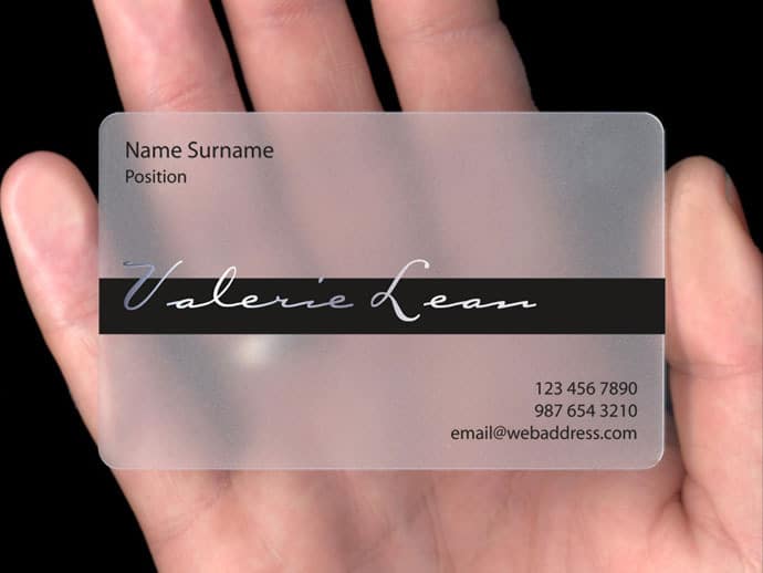 8 Unique Business Cards Ideas to Stand Out - Transparent Business Cards - Branding Centres
