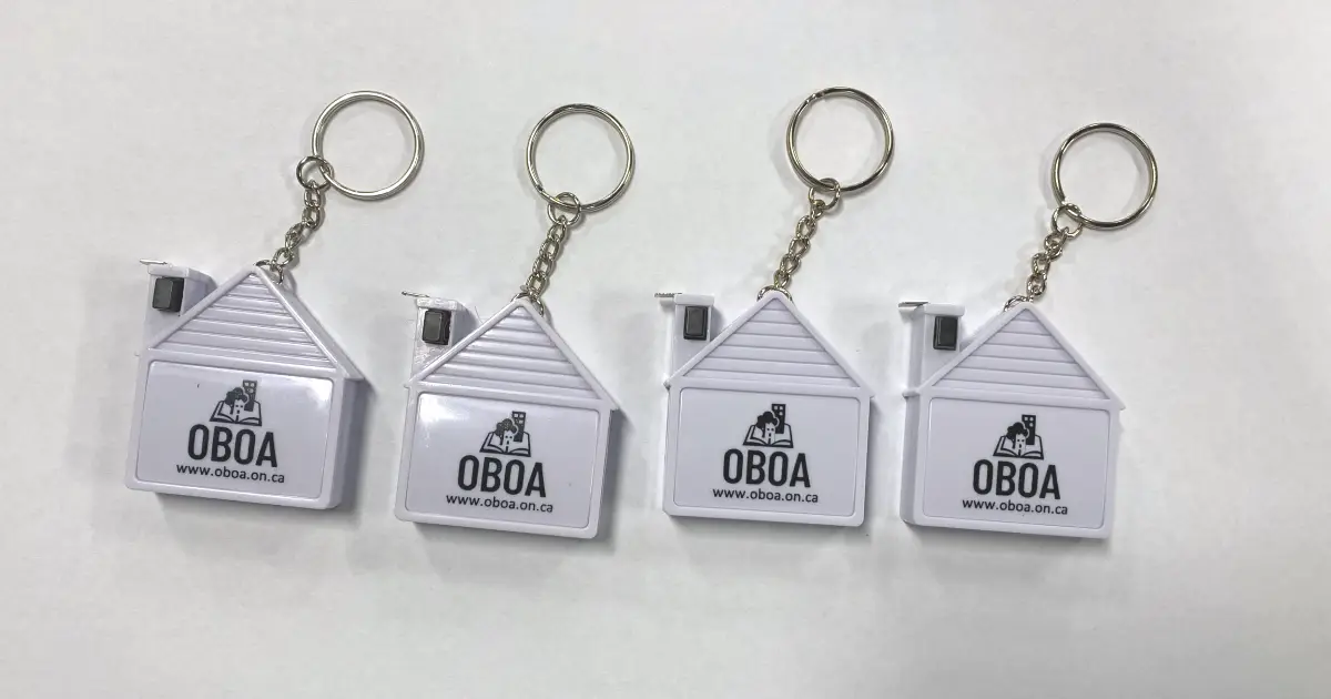 OBOA Custom Keychains with Measuring Tape - Promotional Products