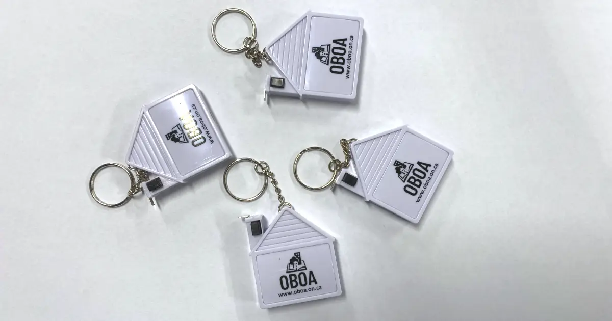 OBOA Custom Keychains with Measuring Tapes - Promotional Products With Custom Logo
