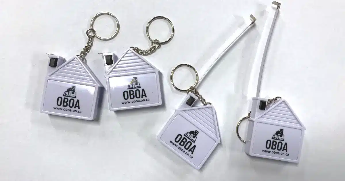 OBOA Custom Keychains with Measuring Tapes - Promotional Products
