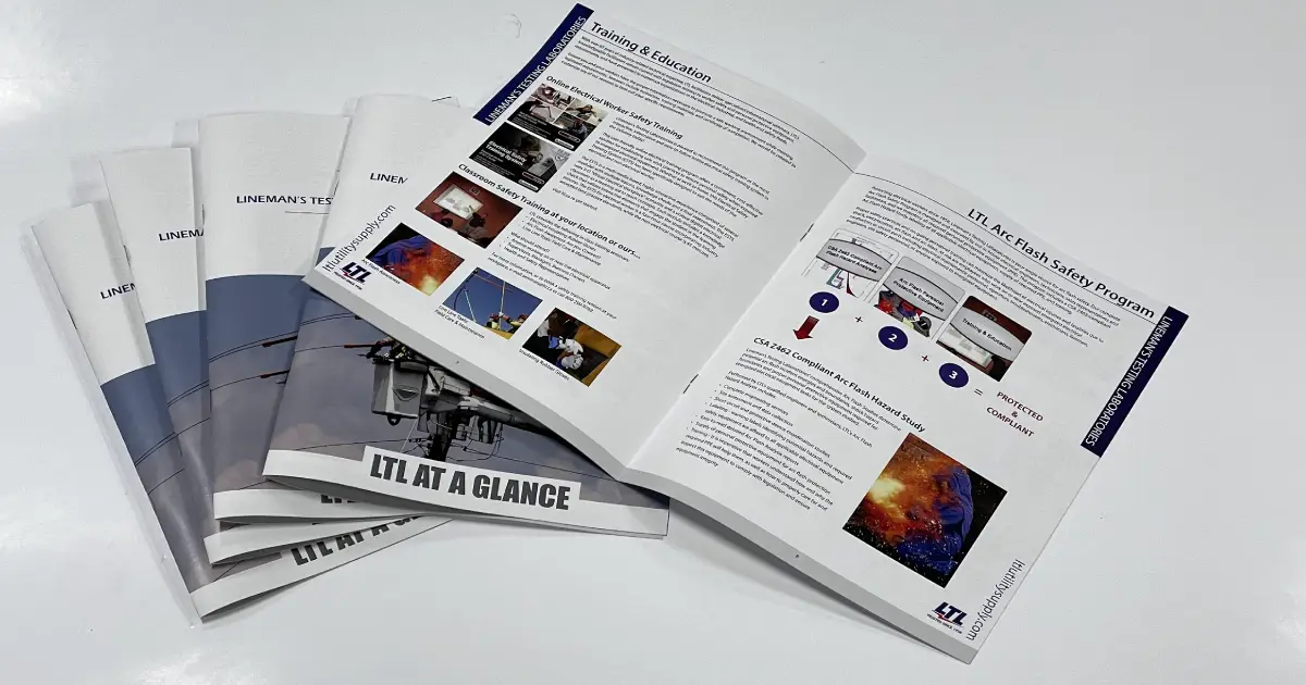 Custom Booklets Printing for Lineman's Testing Laboratories of Canada - Branding Centres - Finished Product 1