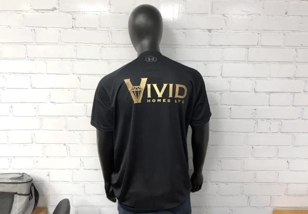 Custom Decorated T-Shirts - Black - Back View