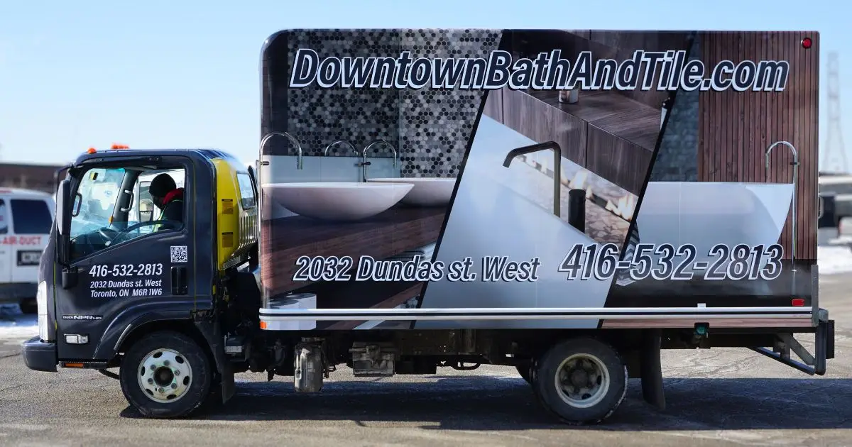 Downtown Bath and Tiles - Full Commercial Vinyl Wrap - After