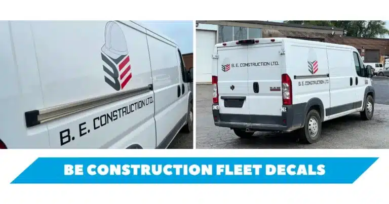 Promotional Decals for BE Construction's RAM Promaster and RAM 1500