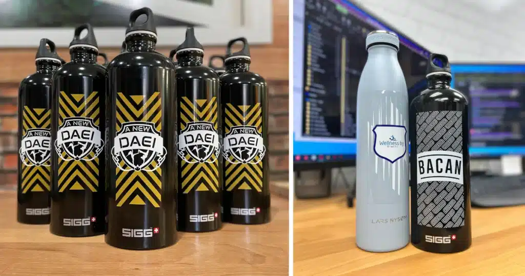 Branded water bottles for Canadian businesses.