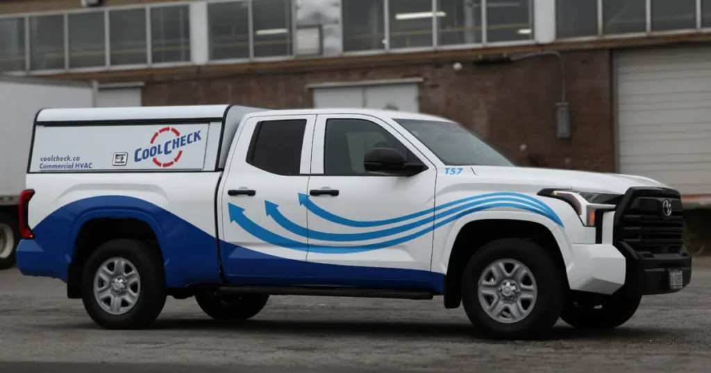 Partial wrap project for Cool Check on a Toyota Tundra.