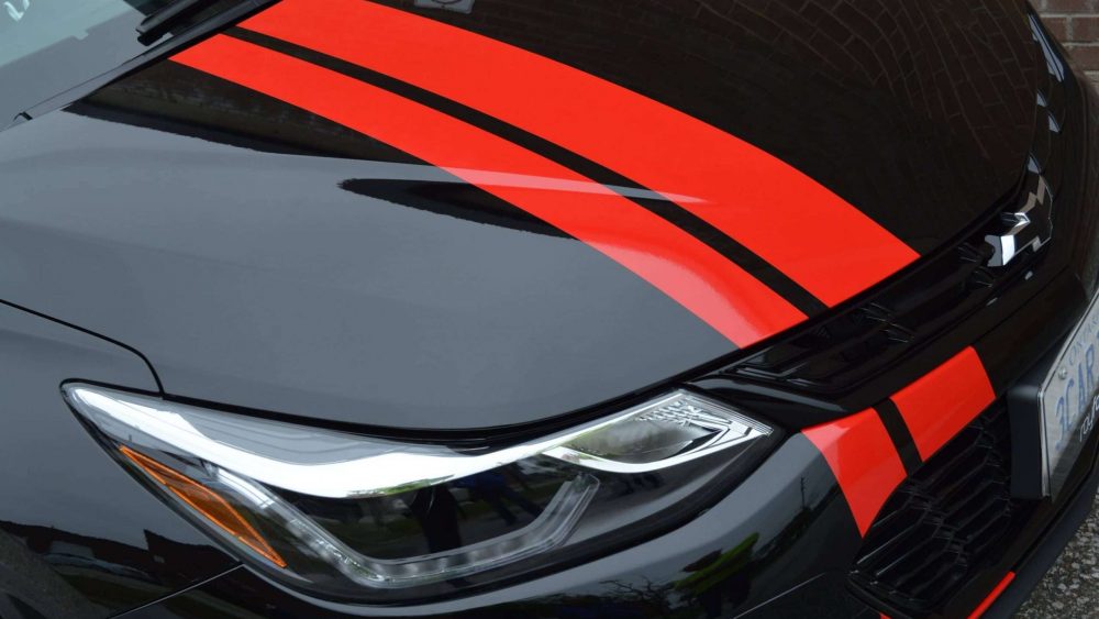 Red Racing Stripes - Vinyl Wrap - Avery and 3M Racing Decals - Branding Centres in GTA