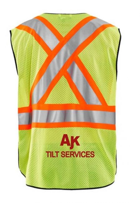 Custom decorated high vis safety vests - Branding Centres